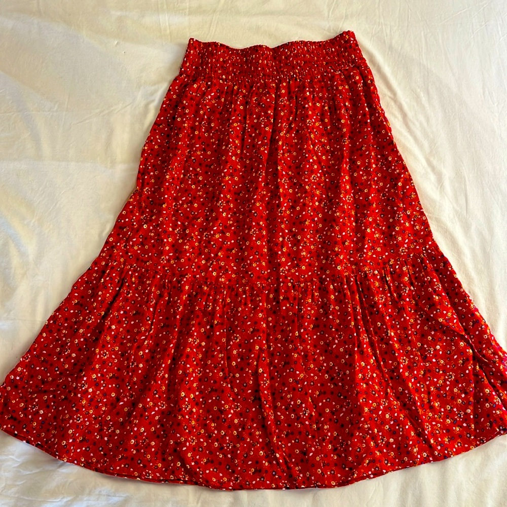 Madewell floral skirt